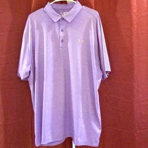 Purple silky Under Armour golf polo